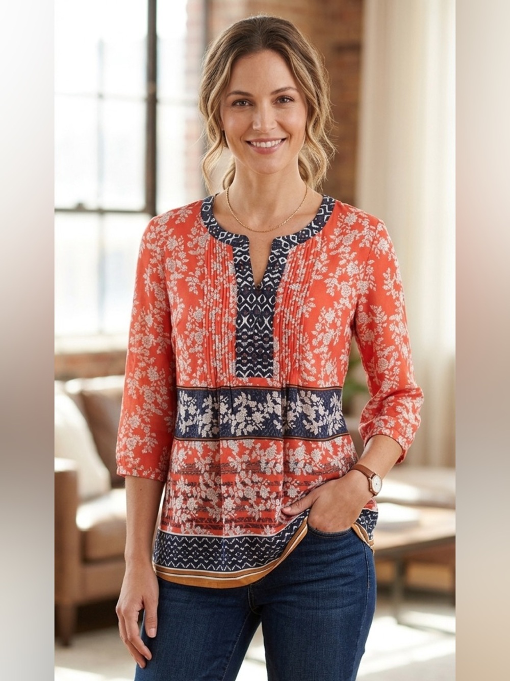 ❤️5/$25 Daniel Rainn Pattern Top